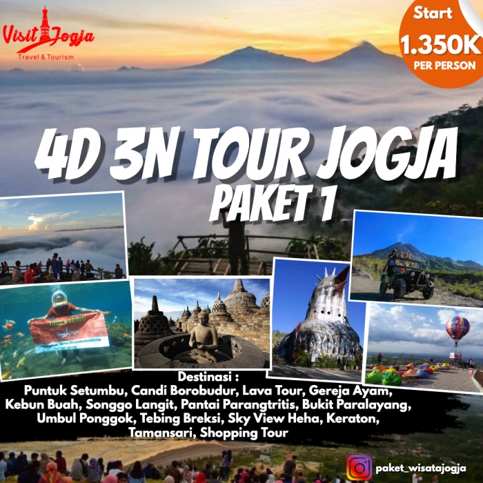 Harga Paket Wisata Yogyakarta 4 Hari 3 Malam Dari Jakarta