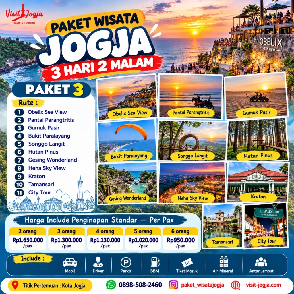 itinerary Jogja 3 Hari 2 Malam