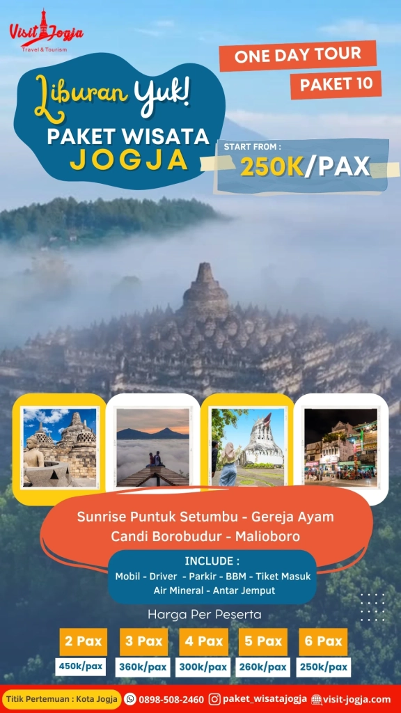paket wisata jogja ke candi borobudur