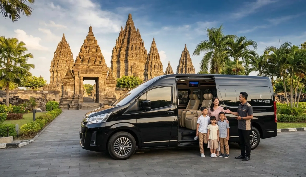 sewa hiace luxury jogja ke prambanan