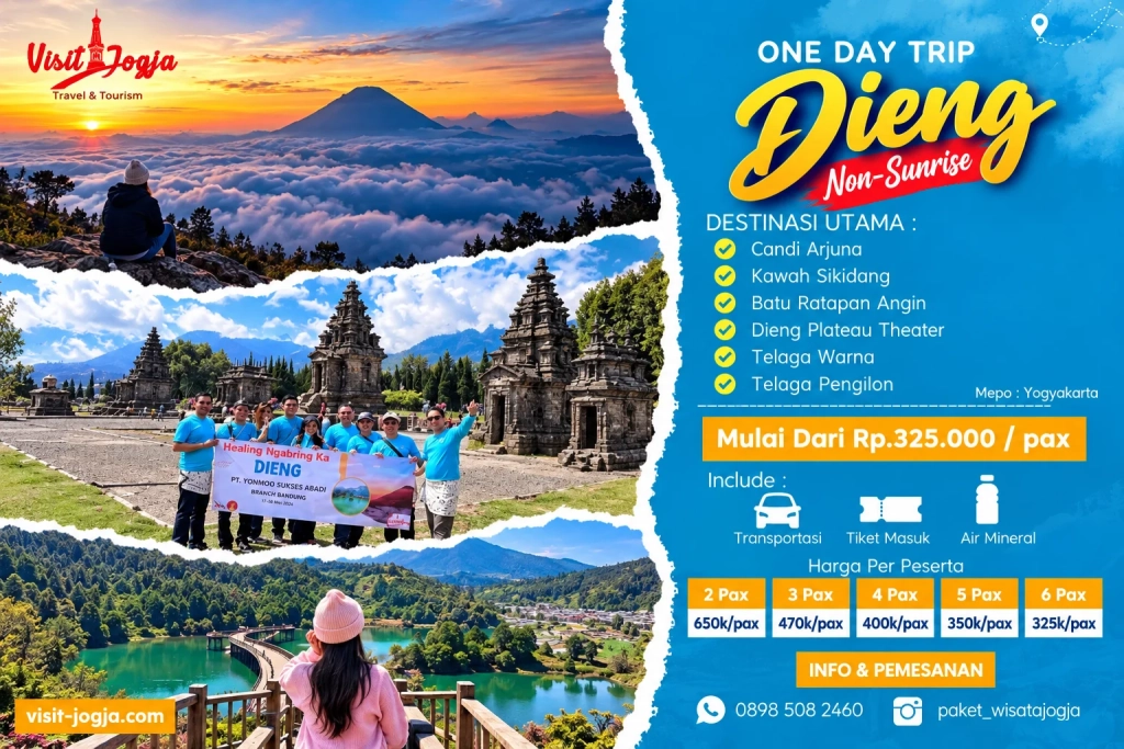 paket wisata dieng 1 hari non sunrise